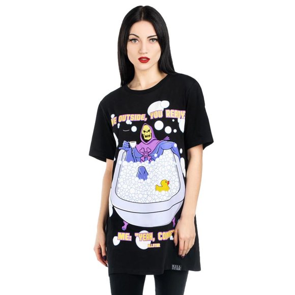 Killstar Tops - NWT Killstar Chillax Skeletor Oversized T-shirt